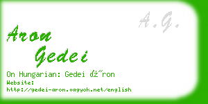 aron gedei business card